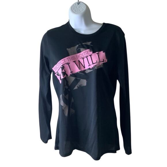 Under Armour Heatgear Shirt Womens SM Semi Fitted Long Sleeve Graphic Pullover - Picture 1 of 8